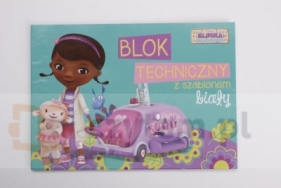 BLOK TECHNICZNY BIAŁY A4/10k. z szablonem