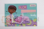 BLOK TECHNICZNY BIAŁY A4/10k. z szablonem