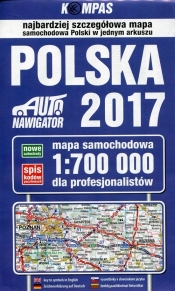 Polska 2017 Mapa samochodowa dla profesjonalistów 1:700 000 - Praca zbiorowa