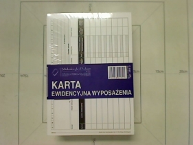 Karta ewidencyjna wyposażenia 346-3