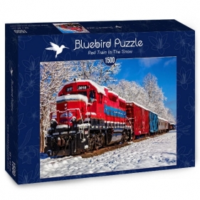 Bluebird Puzzle 1500: Czerwony pociąg w zimie (70282)