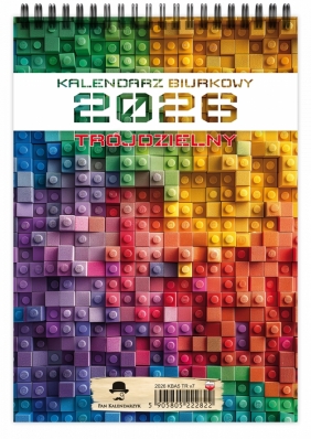 Kalendarz 2026 trójdzielny - Pionowy A5, 1 szt.