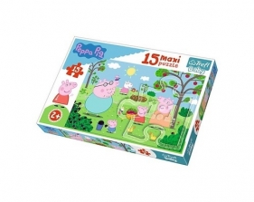 Puzzle Maxi 15: Peppa w ogrodzie