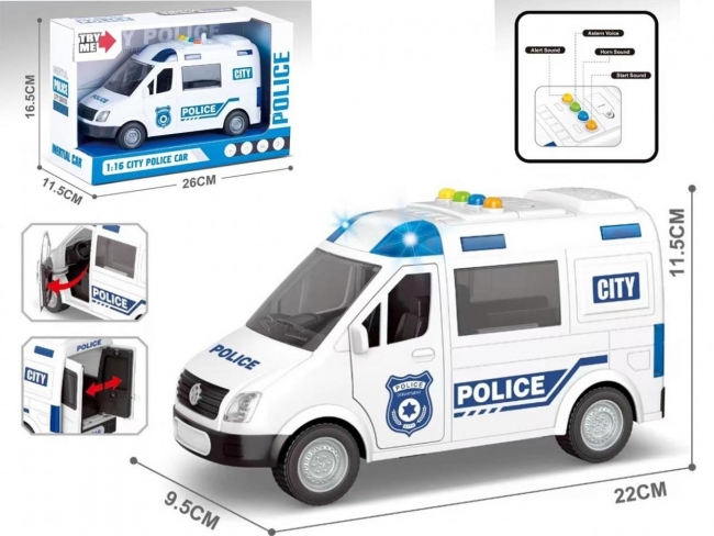 Auto policja światło dźwięk 1:16