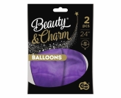 Balony Beauty&Charm platynowe j. fioletowe 61 2szt