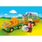 Playmobil 1.2.3: Pojazd do transportu nosorożca (70182)
