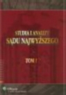 Studia i analizy Sądu Najwyższego tom 1  Ślebzak Krzysztof (redakcja)