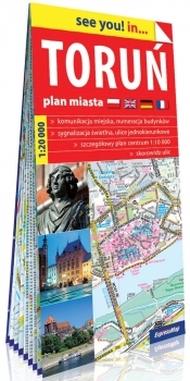 Toruń papierowy plan miasta 1:20 000 - Opracowanie zbiorowe