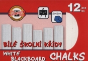 Kreda biała szkolna do tablic 12 sztuk 12x12mm