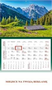 Kalendarz 2026 ścienny jednodzielny Góry