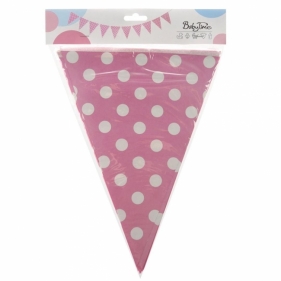 Girlanda kropki różowa