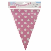 Girlanda kropki różowa