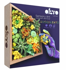 Zestaw Wood&Craft Sukulenty - Artystyczny zestaw 3D