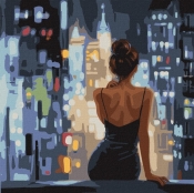 Malowanie po numerach - Koniec imprezy 40x40cm