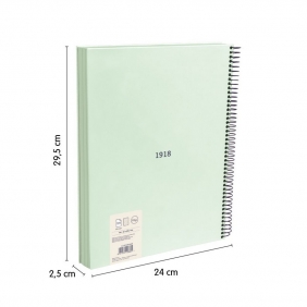 Zeszyt na spirali A4/120k linia - zielony
