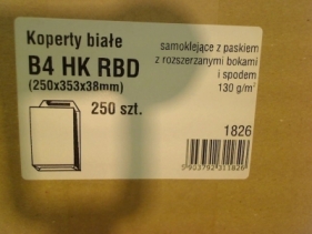 Koperty B4 HK RBD białe op. 250 sztuk