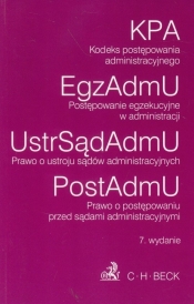 Kodeks postępowania administracyjnego Postępowanie egzekucyjne w administracji Prawo o ustroju sądów administracyjnych Prawo o postępowaniu przed sądami aministracyjnymi