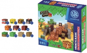 Zestaw klocków magnetycznych AstraFun Pixel One Lava - 64 szt.