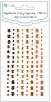 Kryształki samoprzylepne, 120 szt. - citrine (GRKR-023)