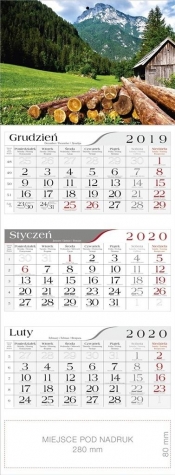 Kalendarza 2020 Trójdzielny Podhale CRUX