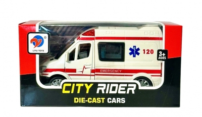 Pojazd ambulans ze światłem i dźwiękiem