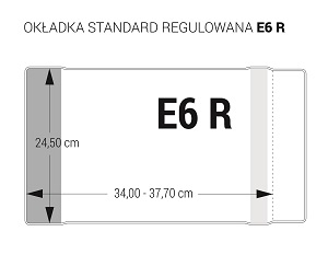 Okładka na podręczniki standard E6R regulowana op.25szt. OZ-47