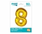 Balon foliowy Smart cyfra 8 złota 92cm