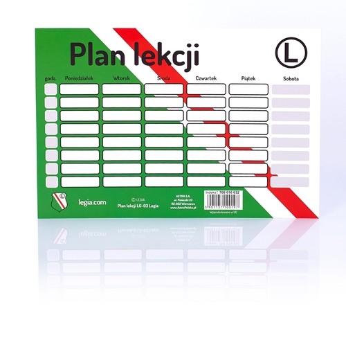 Plan lekcji LG-03 Legia 25 sztuk