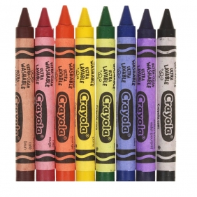 Kredki zmywalne duże Crayola, 8 kolorów