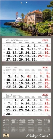 Kalendarz 2022 trójdzielny Premium Latarnia