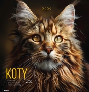 Kalendarz albumowy duży 2026 - Koty z ciekawostkami
