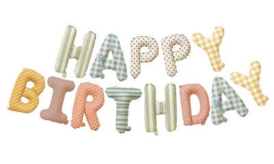 Girlanda balonowa napis Happy Birthday dł. 4m