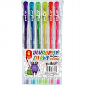 Długopisy żelowe Fun&Joy fluorescencyjne, 6 kolorów (203260)