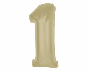 Balon foliowy Smart cyfra 1 matowa latte 92cm