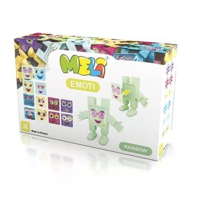 Klocki Meli Emoti Rainbow 12 sztuk