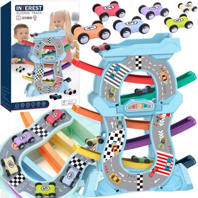 <img src='https://webimage.pl/pics/829/0/d5906302710829.jpg' style='height:440px' /> Tor samochodowy ze zjeżdżalnią i garażem