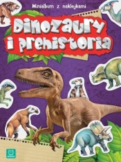 Minialbum z naklejkami. Dinozaury i prehistoria