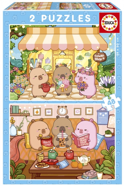 <img src='https://webimage.pl/pics/829/4/d8412668204829.jpg' style='height:440px' /> Puzzle Kapibary 2 x 48 el 114283