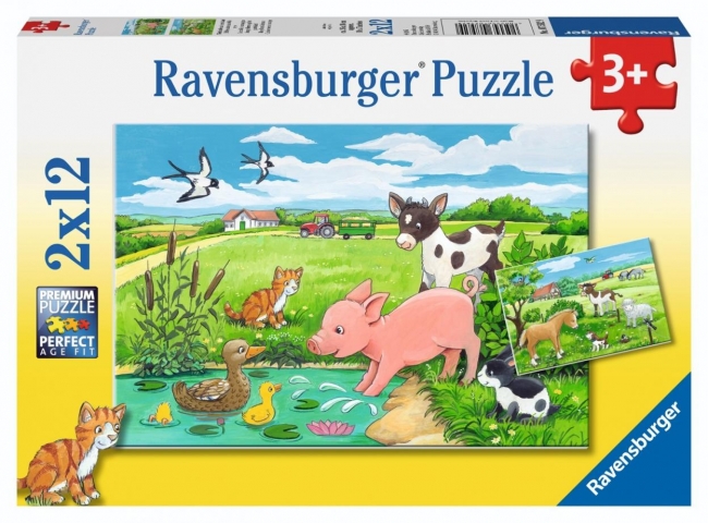 <img src='https://webimage.pl/pics/829/5/d4005556075829.jpg' style='height:440px' /> Puzzle 2x12 Baby Farm Animals