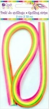 Paski do quillingu 3 mm 100 szt Neon