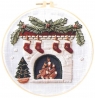 Zestaw do haftowania świąteczny kominek