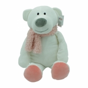 Maskotka Niedźwiedź Kamil różowy szalik 35 cm (5103a)