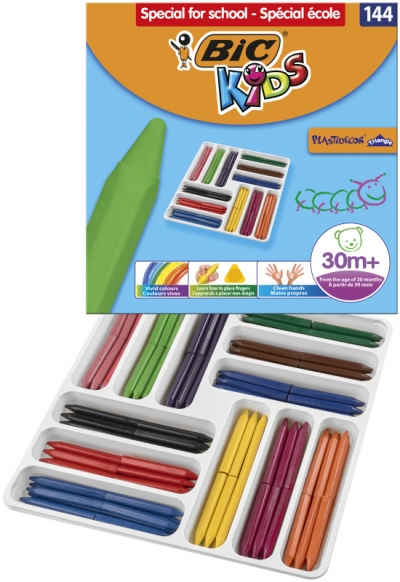 <img src='https://webimage.pl/pics/830/1/d3086124001830.jpg' style='height:440px' /> Kredki świecowe BIC Kids Plastidecor Triangle zestaw 144szt.