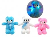 Miś pluszowy 30cm ze światłem LED MIX