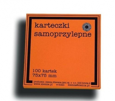 Karteczki samoprzylepne Fluo 75x75mm 100K pomar.