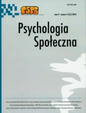 Psychologia Społeczna Tom 9 Numer 4 (31) 2014