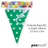  Girlanda flagi w kropki zielona 27.5cmx6m