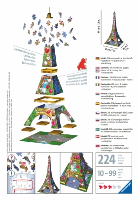 Ravensburger, Puzzle 3D: Wieża Eifla - Edycja Love (11183)