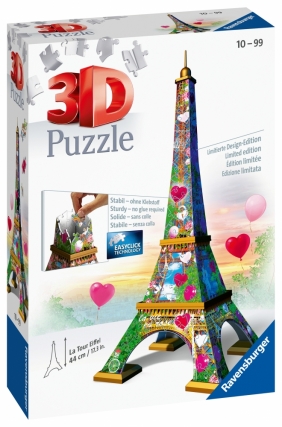 Ravensburger, Puzzle 3D: Wieża Eifla - Edycja Love (11183)