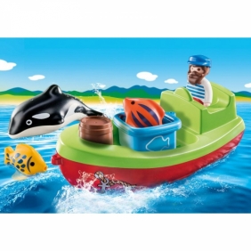 Playmobil 1.2.3: Marynarz z łodzią rybacką (70183)